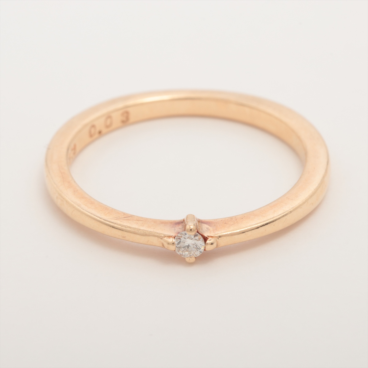 エテ ダイヤ リング K10(YG) 0.8g 0.02 A2485089｜中古ブランド