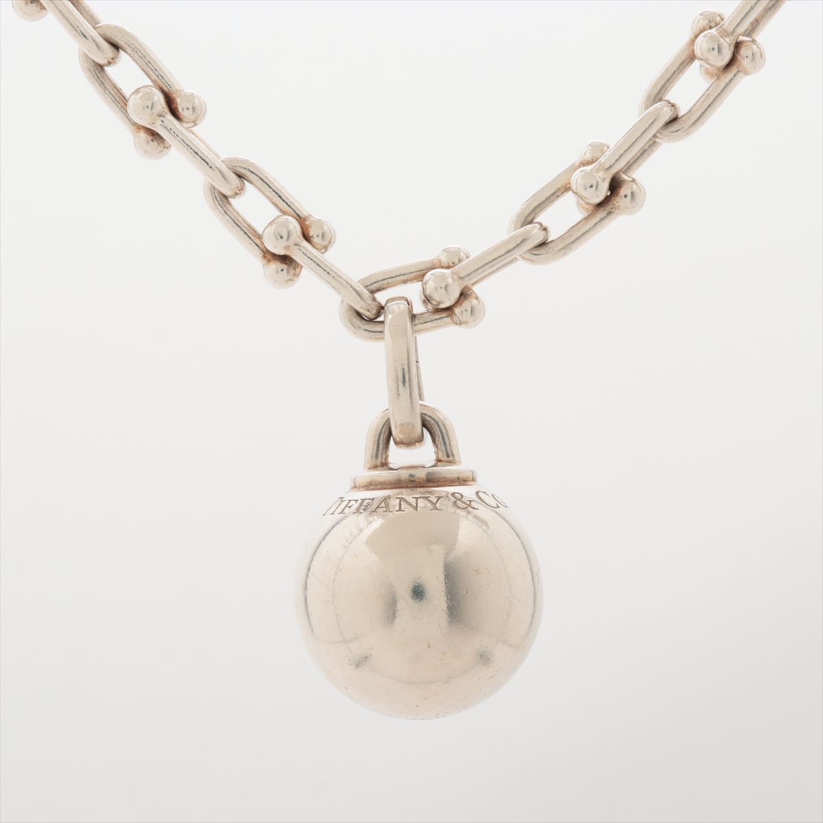 Tiffany Hardware wraps link Necklace 925 46.1g Silver