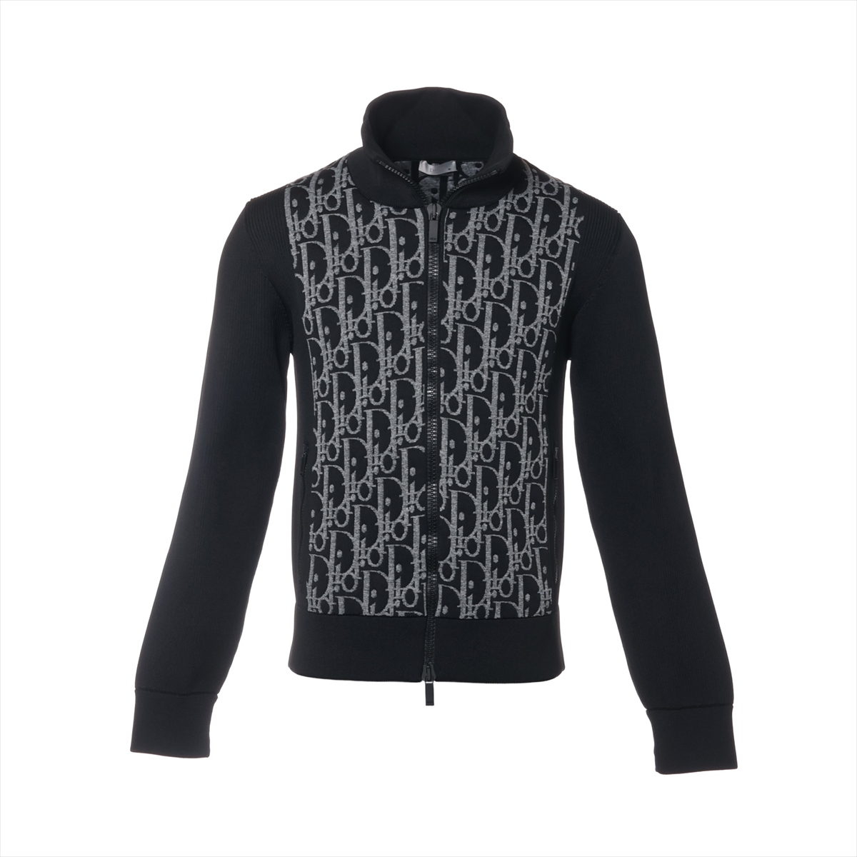 アウターその他 Virgin wool and silk bomber with dior oblique internal motif Brandenburg Cropped Jacket Black Mohair and Virgin Wool | DIOR