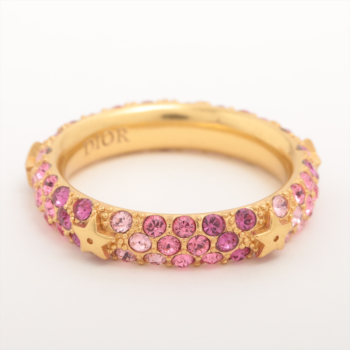 Petit CD Ring Set Gold-Finish Metal and White Crystals | DIOR