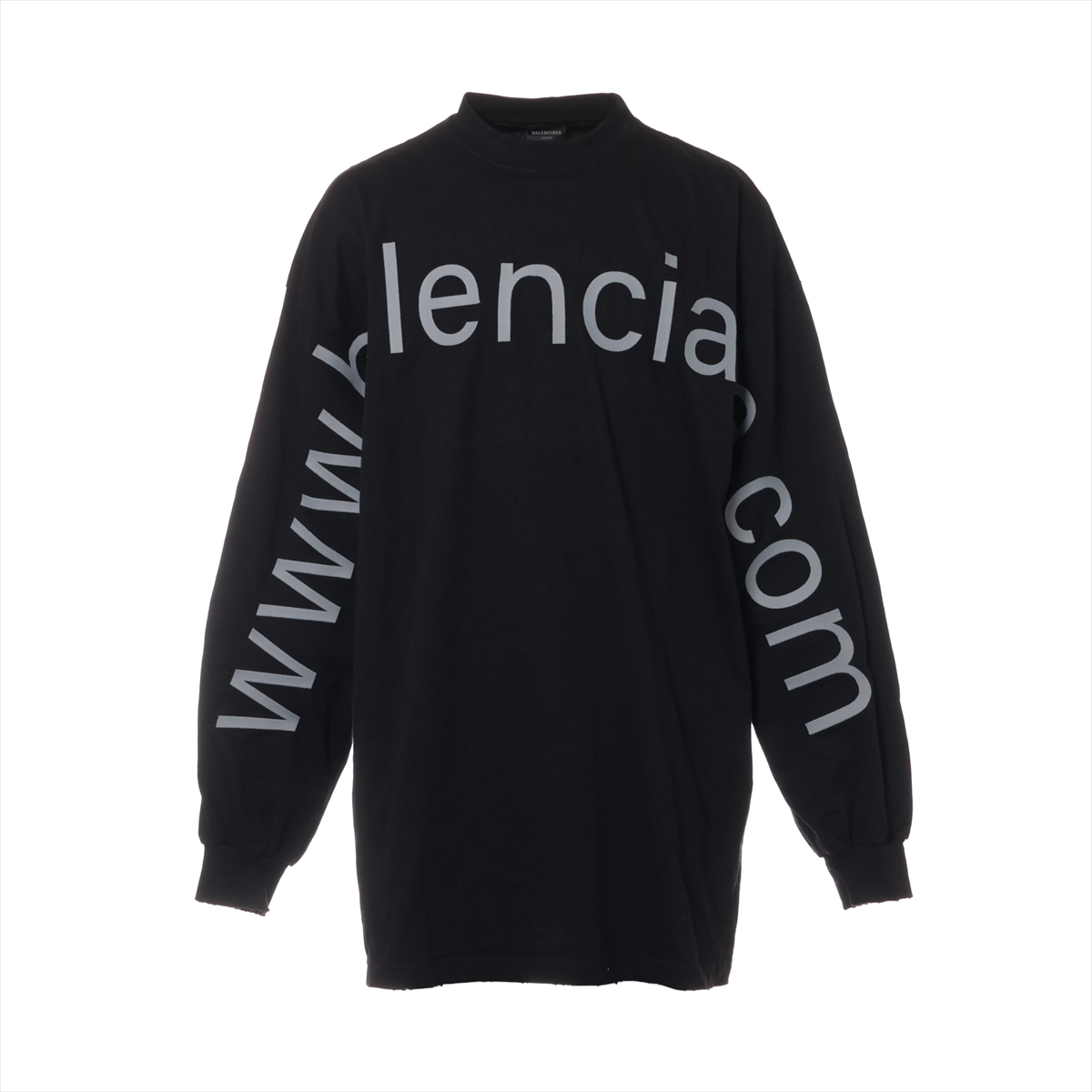 バレンシアガ 22年 コットン ロングTシャツ 4 メンズ ブラック