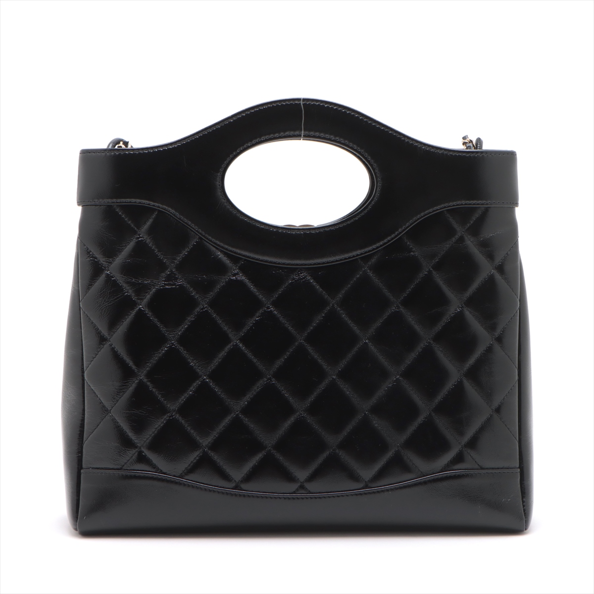 ◇【シャネル】ブラックカラーマトラッセフロントリボンTOPS美品