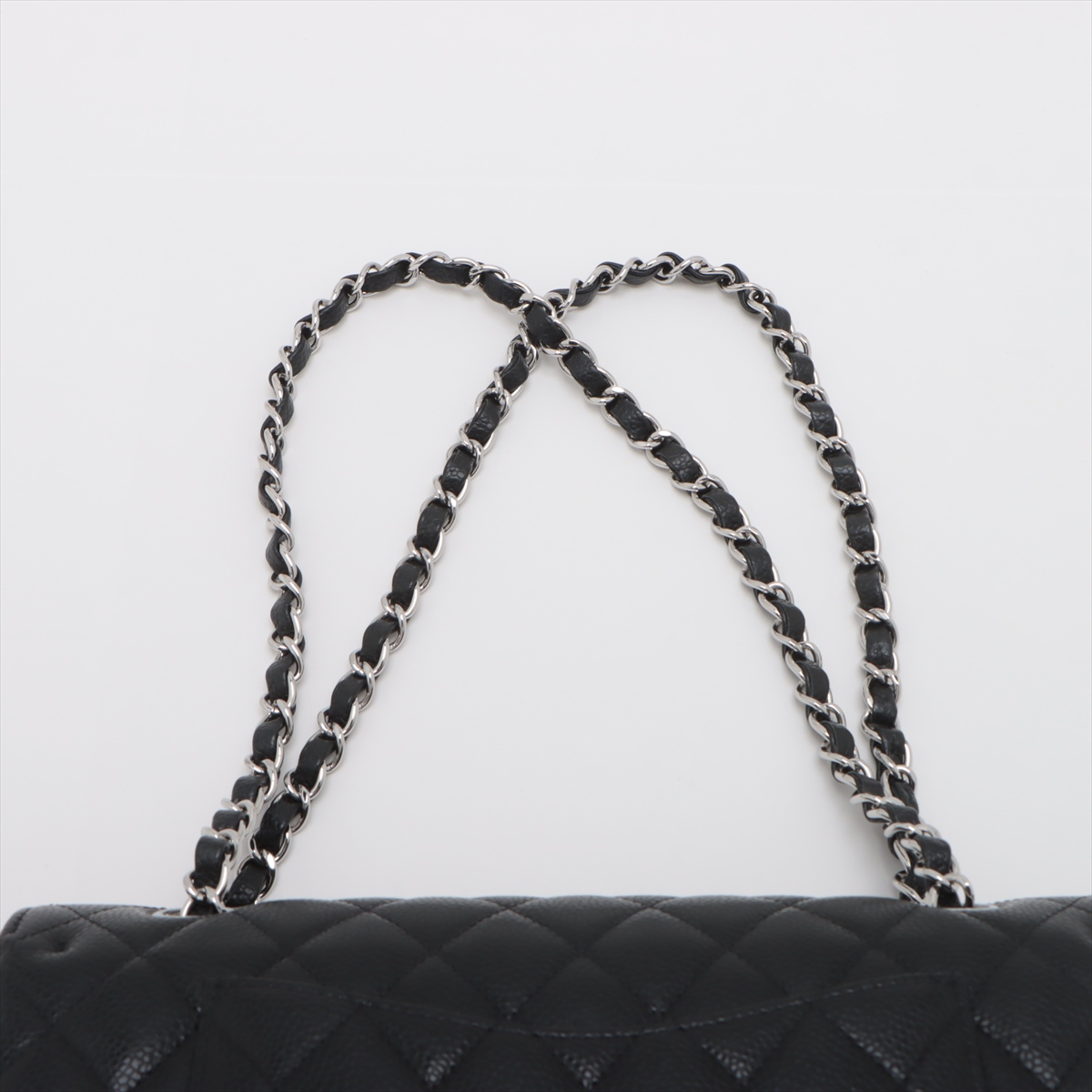 Chanel（シャネル）AP4425 25シーズンブラックキャビア シャネル マトラッセ25 キャビアスキン ダブルフラップ ダブル