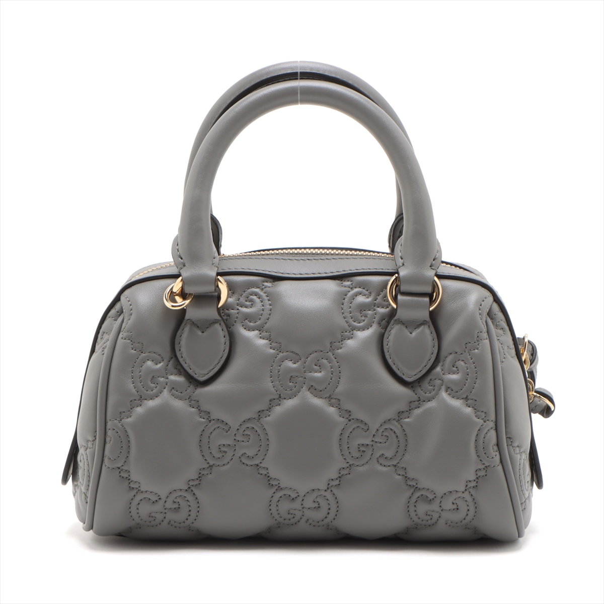 エーディーエムジェイ クラッチバッグ グレー ショルダー 2way レザー  