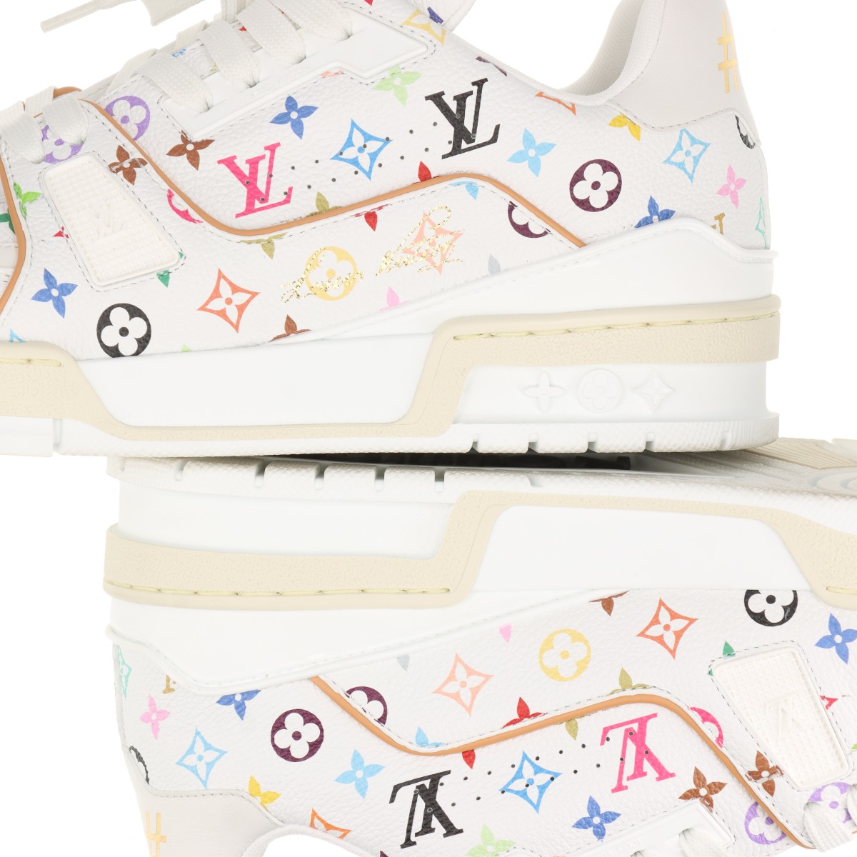 【マルチ白モノグラム】Louis Vuitton×村上隆スニーカーTrainer A3778154.JPG