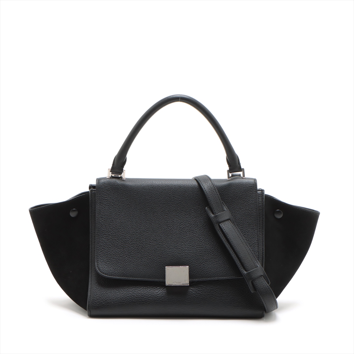 【美品】セリーヌ トラペーズ スモール ハンドバッグ 2WAYブラック CELINE セリーヌ 2way ハンドバッグ トラペーズ ブラック ブランド