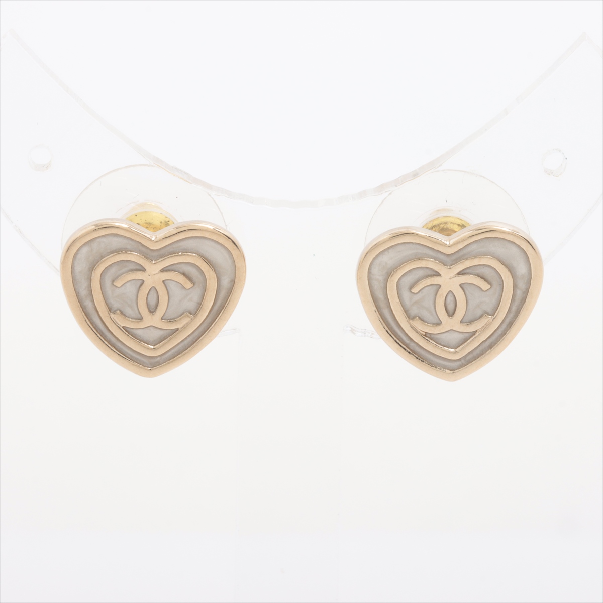 シャネル ココマーク ハート B24S ピアス(両耳用) GP シャンパン  