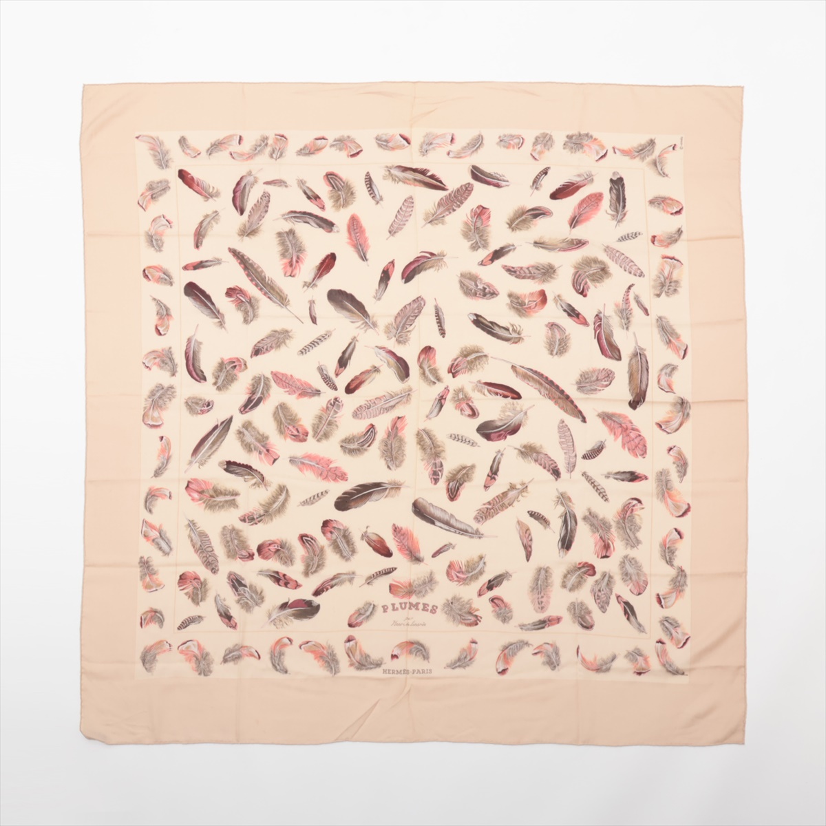レア 稀少 HERMES エルメス カレ90 スカーフ PLUMES 希少HERMES