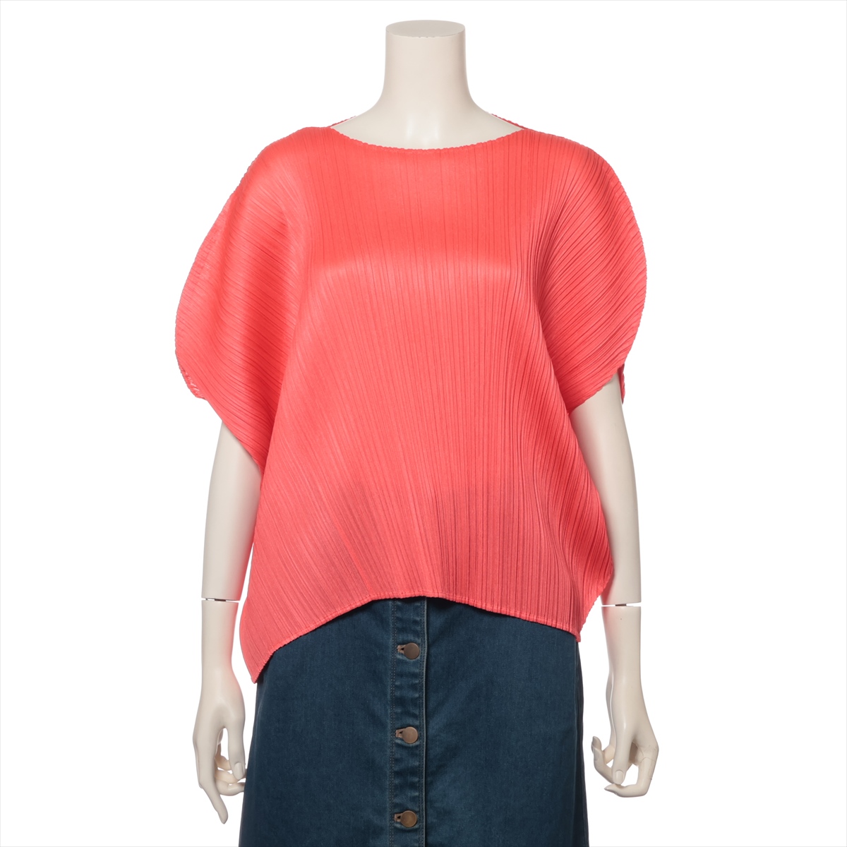 プリーツプリーズ オレンジとブラックのプリーツスカートセットアップ