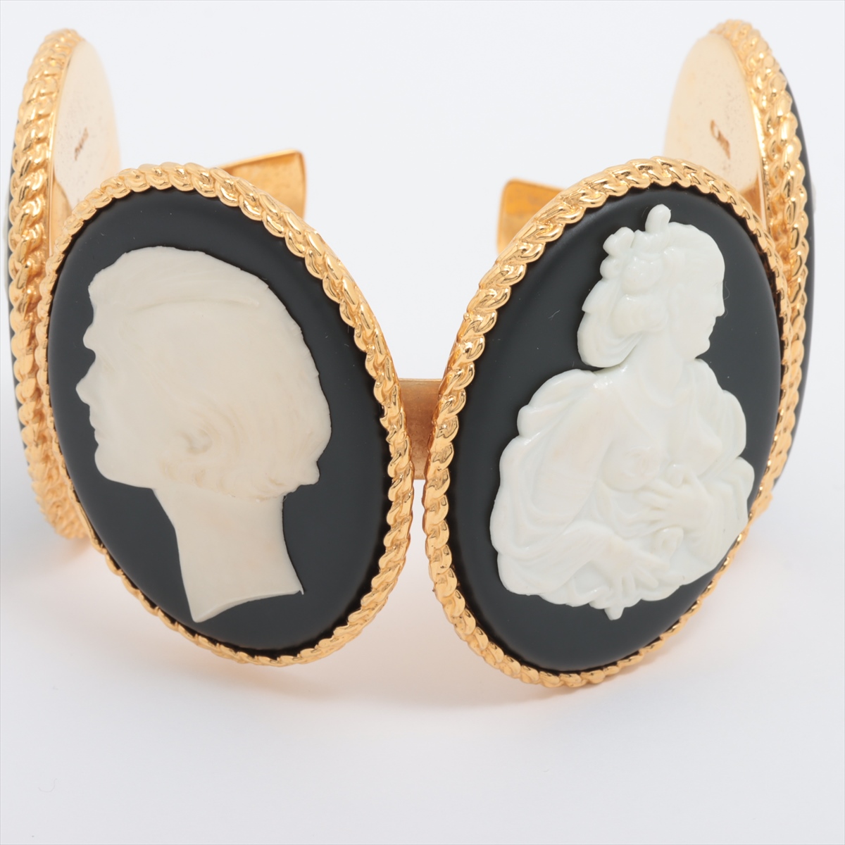 シャネル マドモアゼル バングル GP ゴールド×ブラック カメオ  