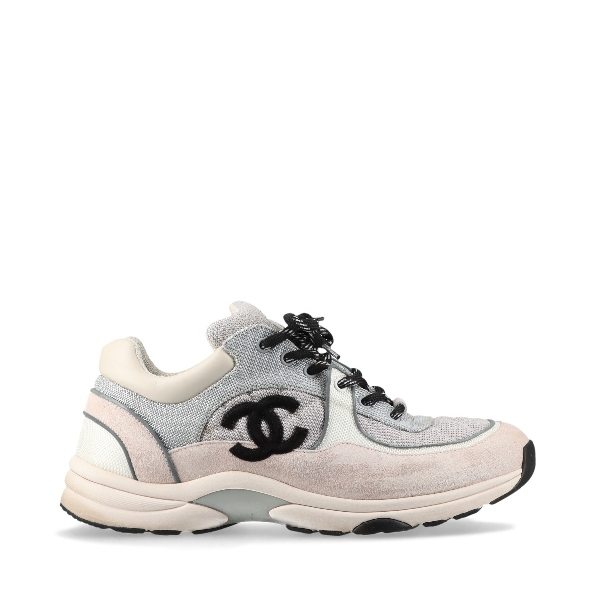 【シンプルに盛れる♪】CHANEL スニーカー スニーカー - メッシュ & スエード カーフスキン、ブラック