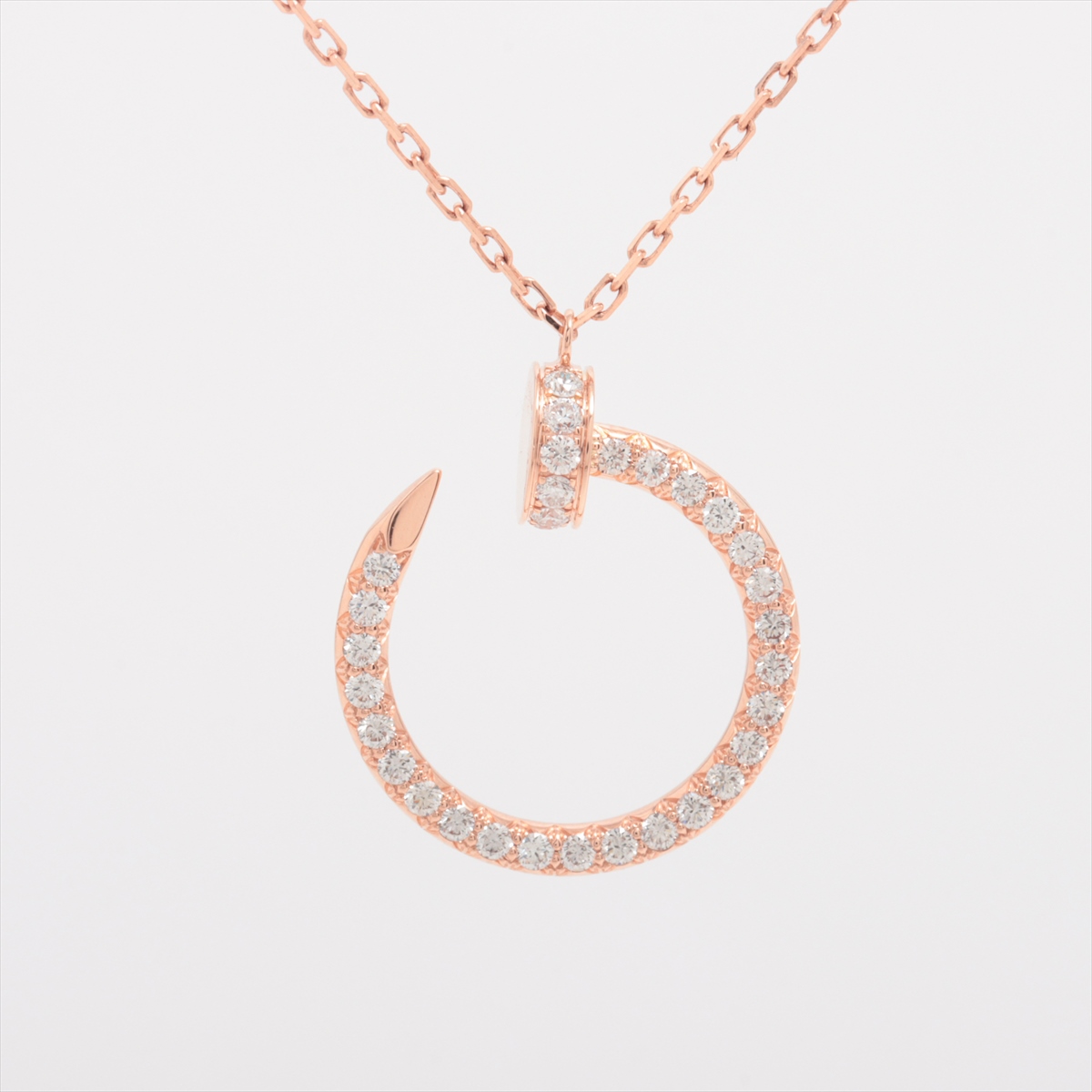 カルティエ ジュストアンクル ダイヤ ネックレス 750(PG) 5.4g  