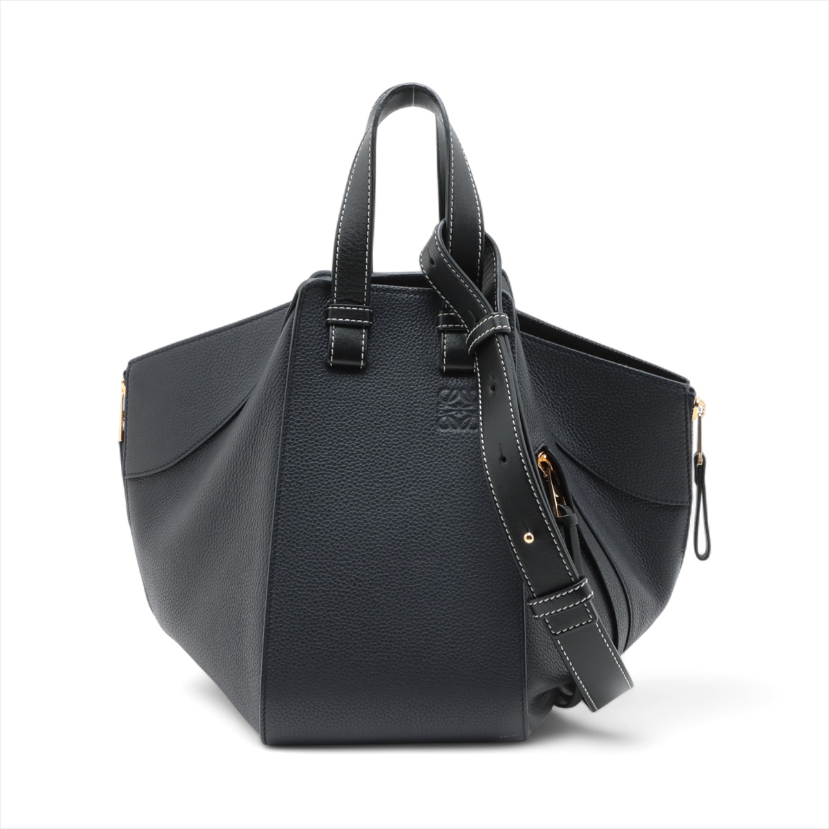 Loewe 美品 2way ネイビー ハンモック スモール ハンドバッグ ロエベ LOEWE(ロエベ) Hammock ハンモック スモールバッグ ハンドバッグ