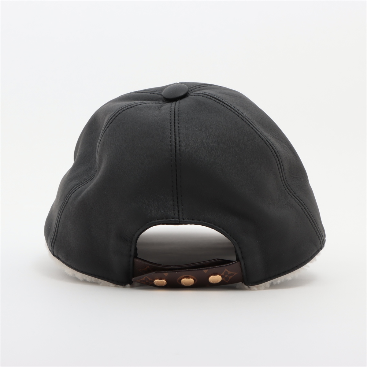ルイヴィトン キャップ シェアリング シルク×ラムスキン ブラック M00493