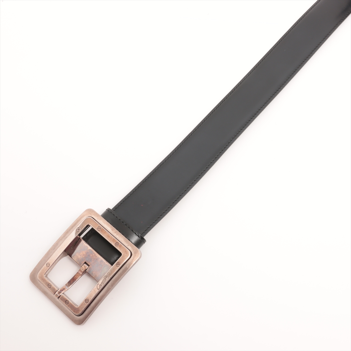 カルティエ タンク ベルト GP×革 ブラック×シルバー A3538363｜中古  