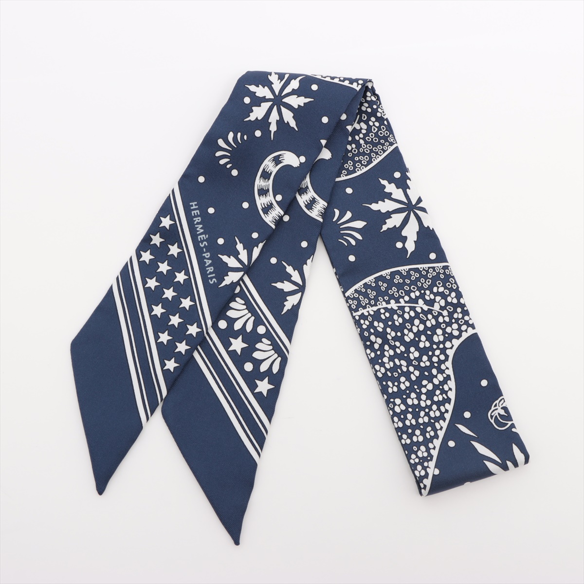 エルメス ツイリー Les Leopards Bandana スカーフ シルク