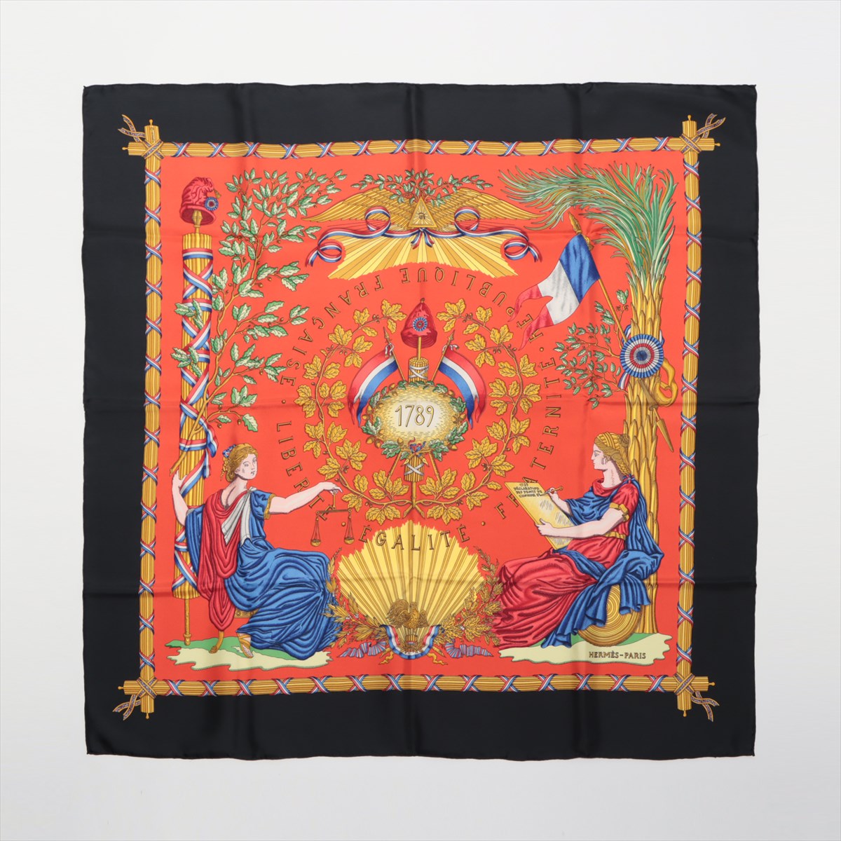 エルメス カレ90 LIBERTE EGALITE FRATERNITE REPUBLIQUE FRANCAISE  