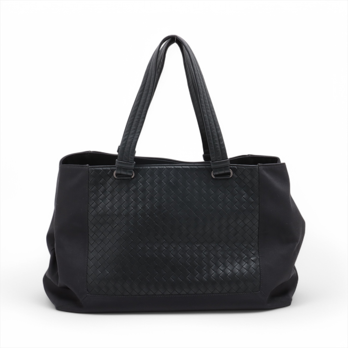 ボッテガヴェネタ イントレチャート レザー トートバッグ ブラック  