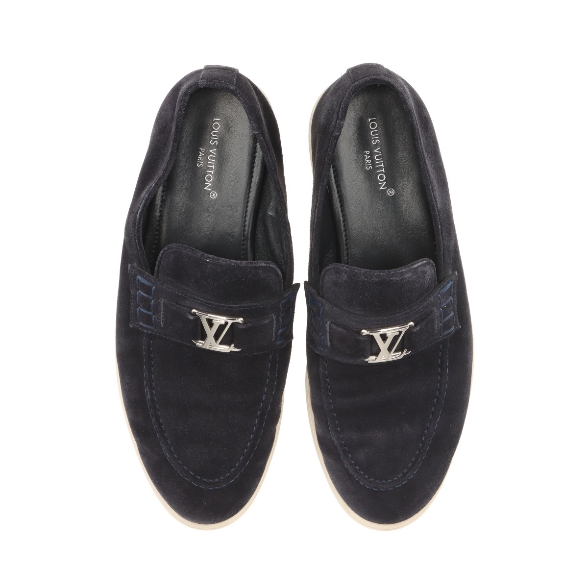LOUIS VUITTON ルイヴィトン ローファー スエード LVロゴ