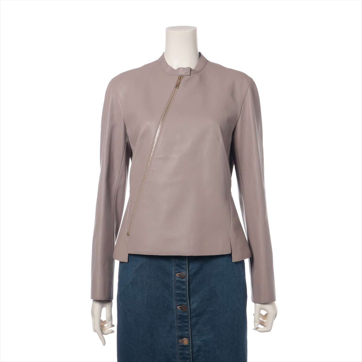 エルメス 18SS ゴートスキン レザージャケット 36 レディース  