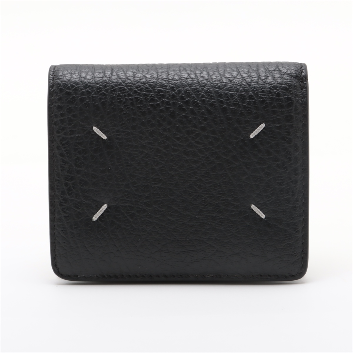 メゾンマルジェラ レザー 二つ折り財布 黒