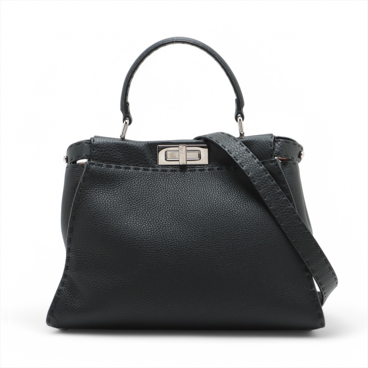 フェンディ ピーカブーレギュラー セレリア レザー 2WAYハンドバッグ  