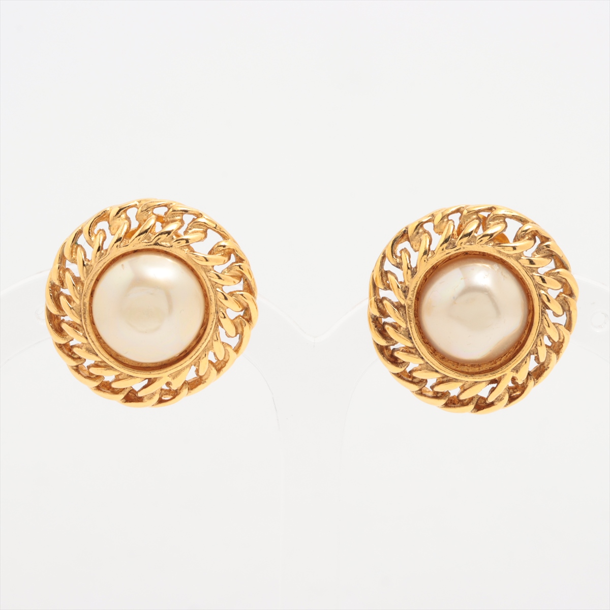 シャネル イヤリング(両耳用) GP×フェイクパール ゴールド A3546744  