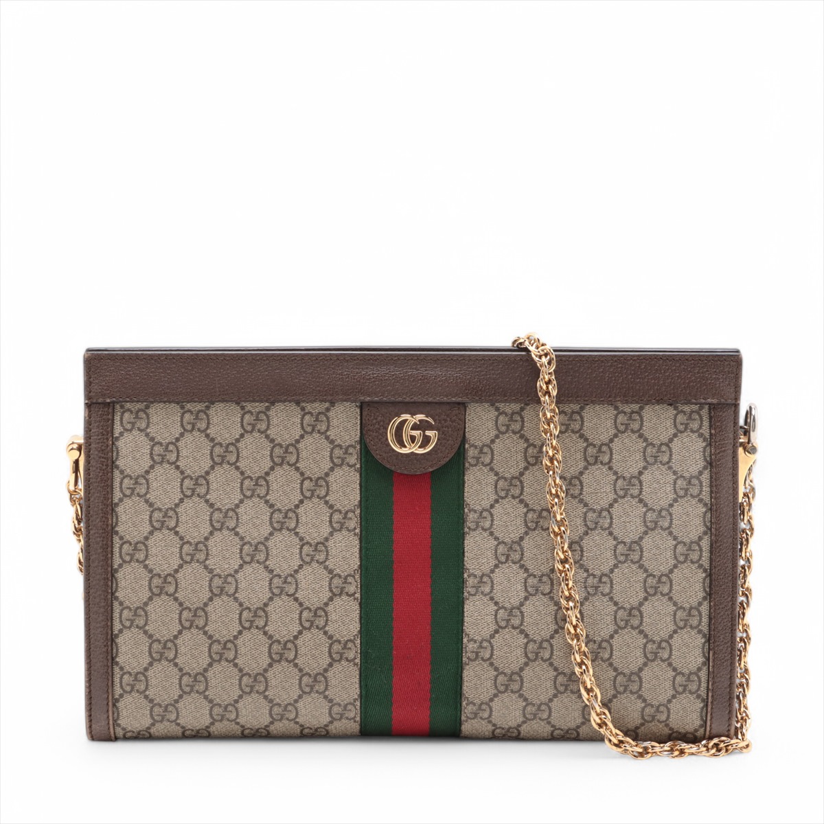 グッチ GGスプリーム オフィディア PVC×レザー チェーンショルダー  