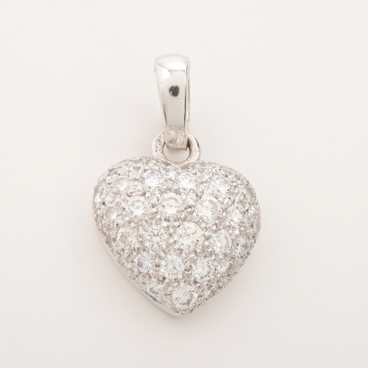 希少 Cartier ハートパブェダイヤ ネックレストップ 750YG