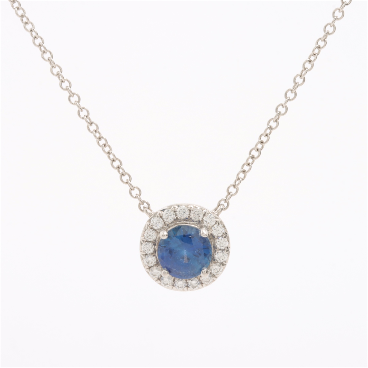 ティファニー ソレスト サファイア ダイヤ ネックレス Pt950 3.7g  