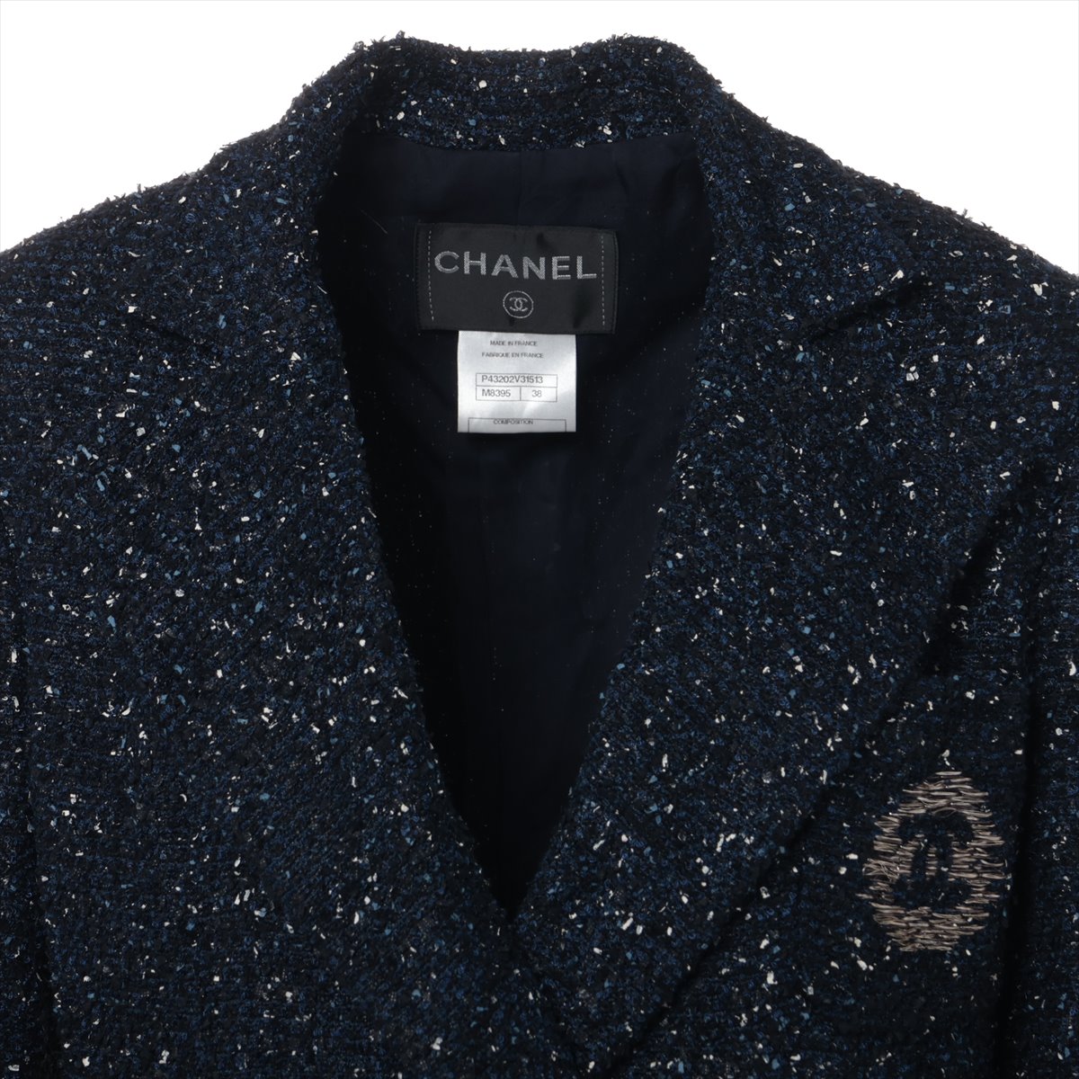 極 美品 シャネル ココマーク ボタン ツイード ジャケット 40 レディース CHANEL - 極 美品 97A CHANEL シャネル ヴィンテージ ココマーク