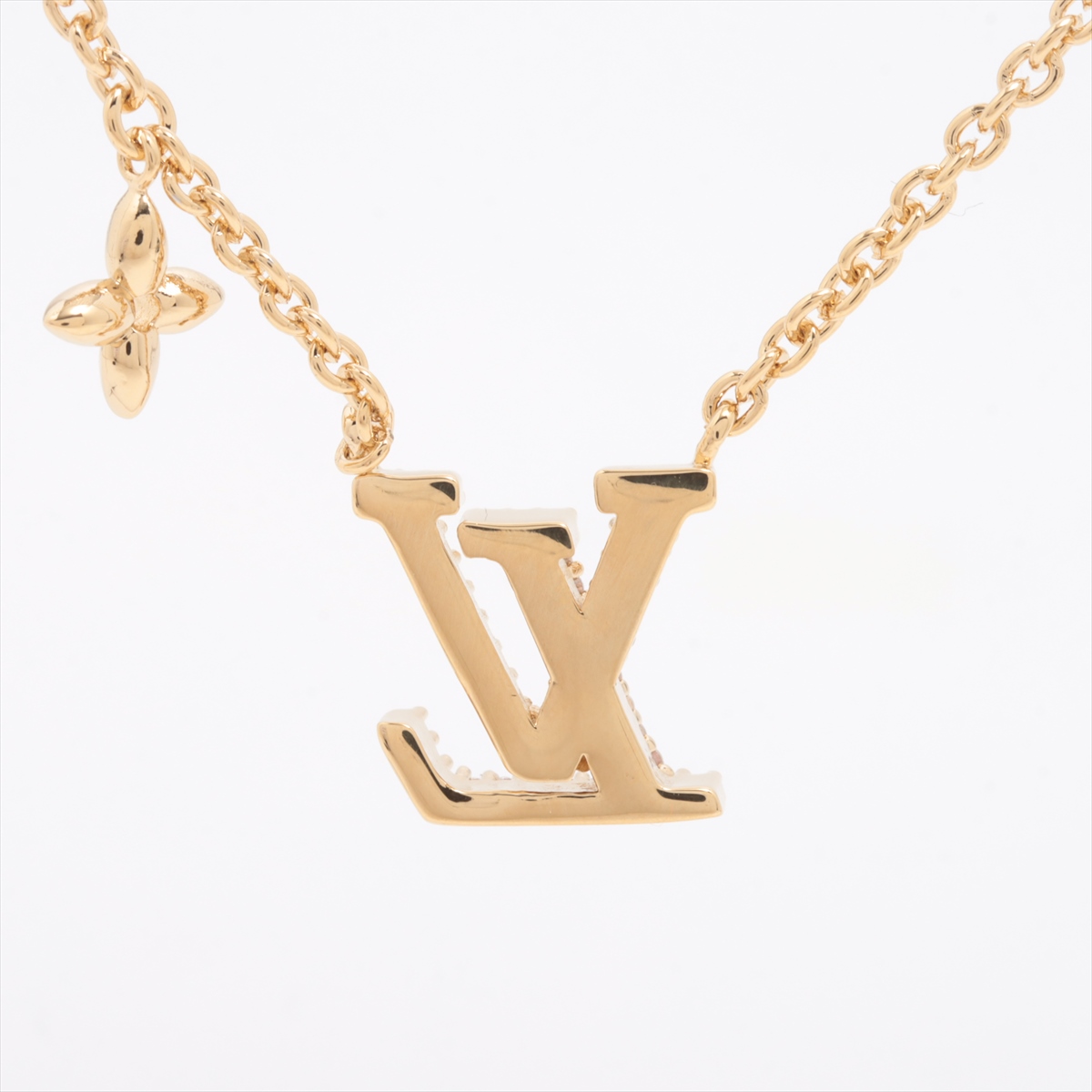 1点モノ ルイヴィトン アイコニック ラインストーン ネックレス コリエ LV アイコニック ネックレス GP ラインストーン ゴールド