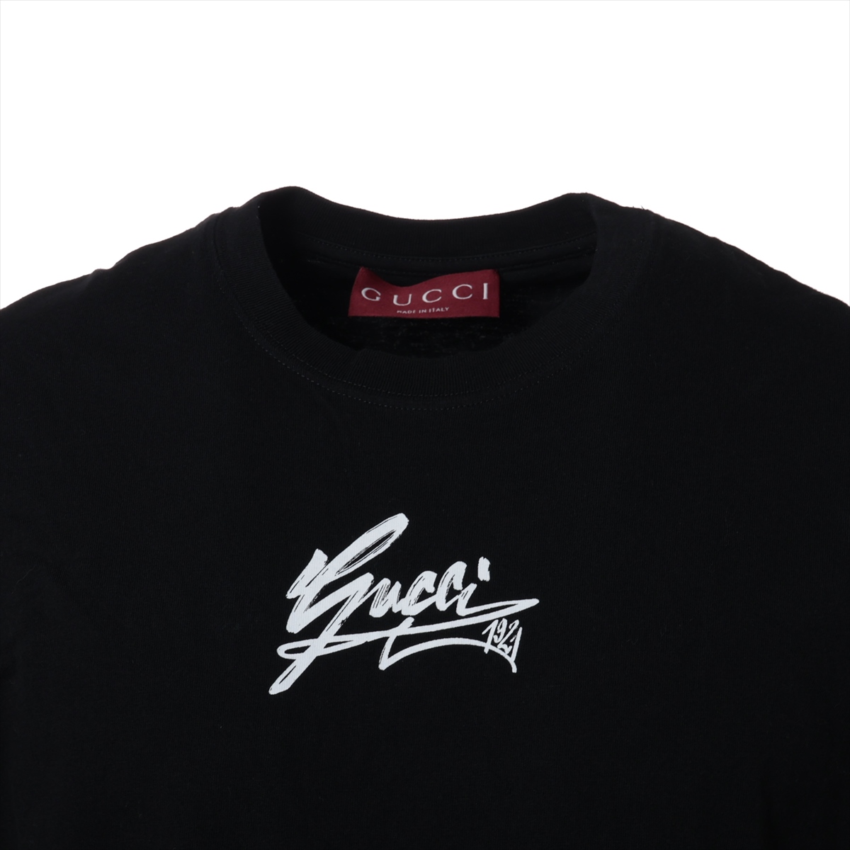 グッチ コットン Tシャツ M メンズ ブラック 796395 コットン