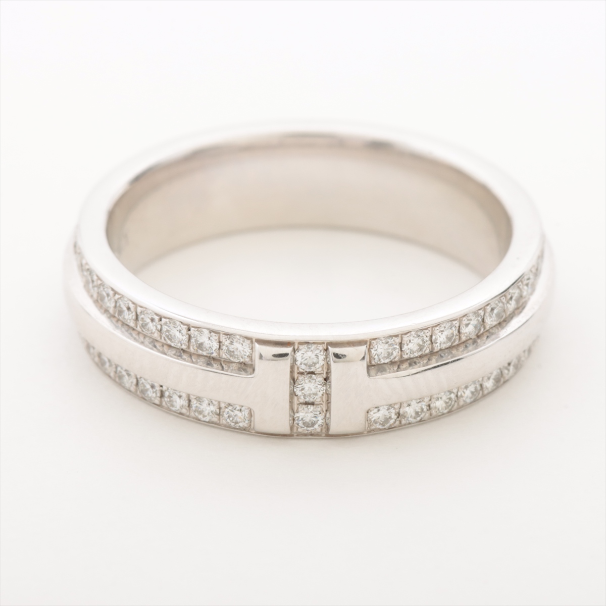 ティファニー T TWOナロー ダイヤ リング 750(WG) 5.1g A3556062｜中古  