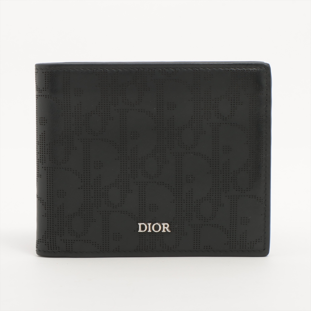 ディオール オブリーク ギャラクシー レザー 二つ折り財布 ブラック  