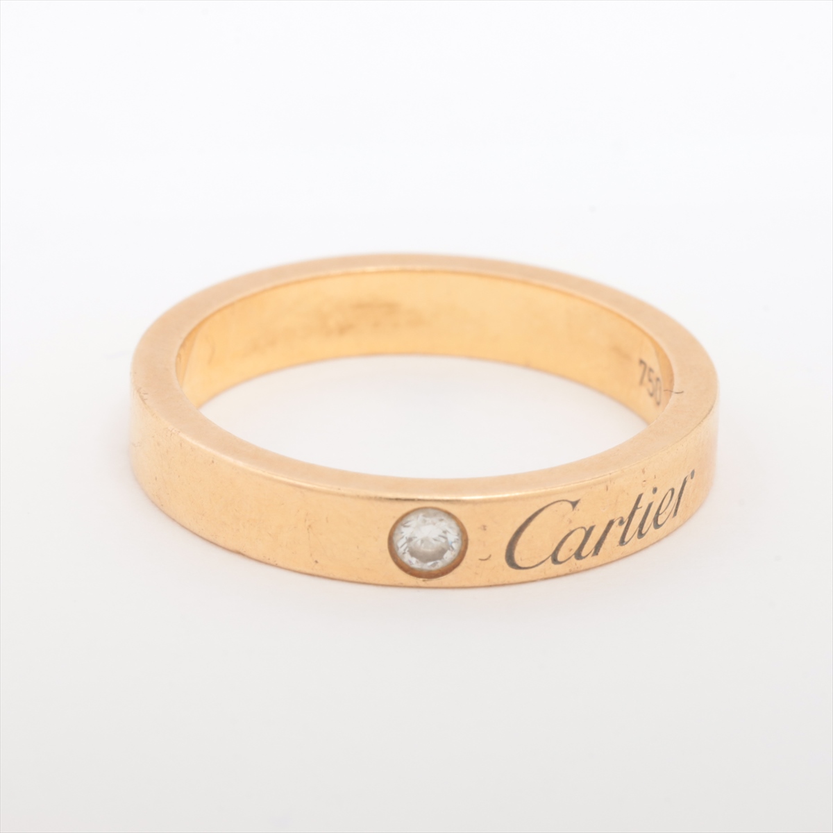 カルティエ ウェディング 1P ダイヤ リング 750(PG) 3.5g 48 A3557186  