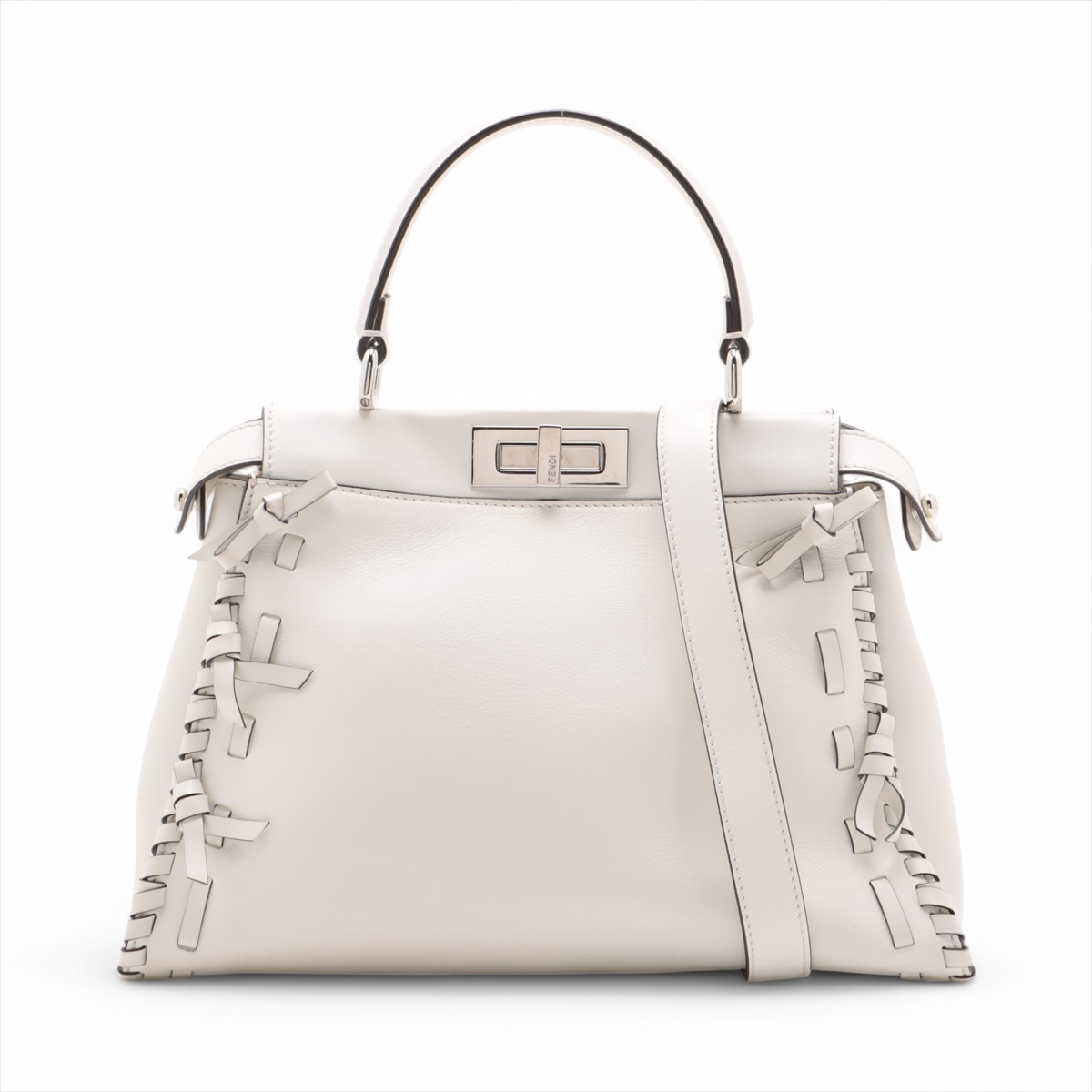 専用　FENDI ピーカブー ISeeUミディアム ホワイト系 2way ピーカブー ソフト ミディアム レザー ホワイト | Fendi