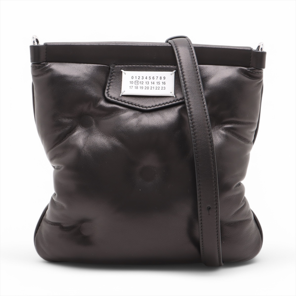 メゾンマルジェラ グラムスラム レザー ショルダーバッグ ブラック  