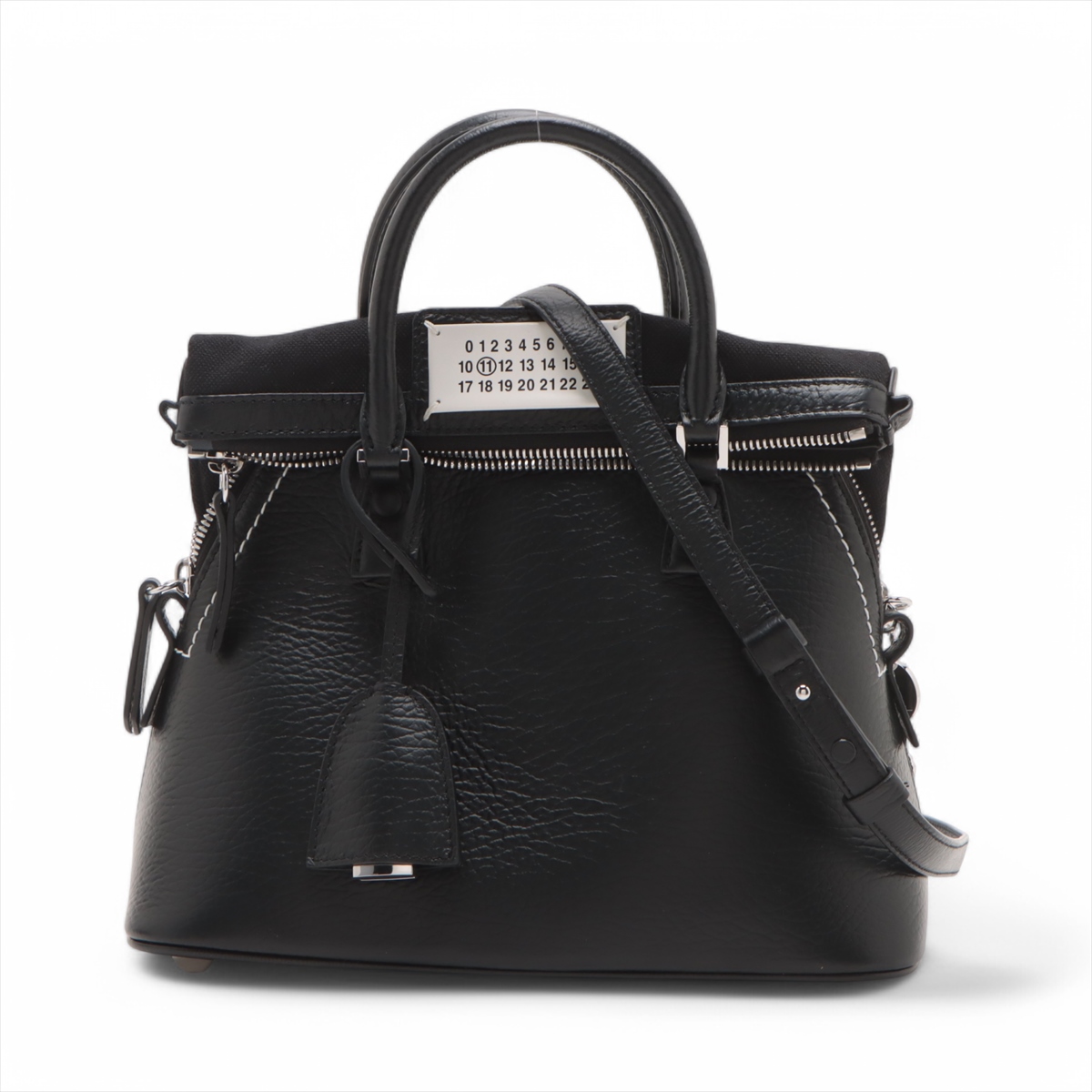 メゾンマルジェラ 5AC レザー 2WAYハンドバッグ ブラック A3562357  