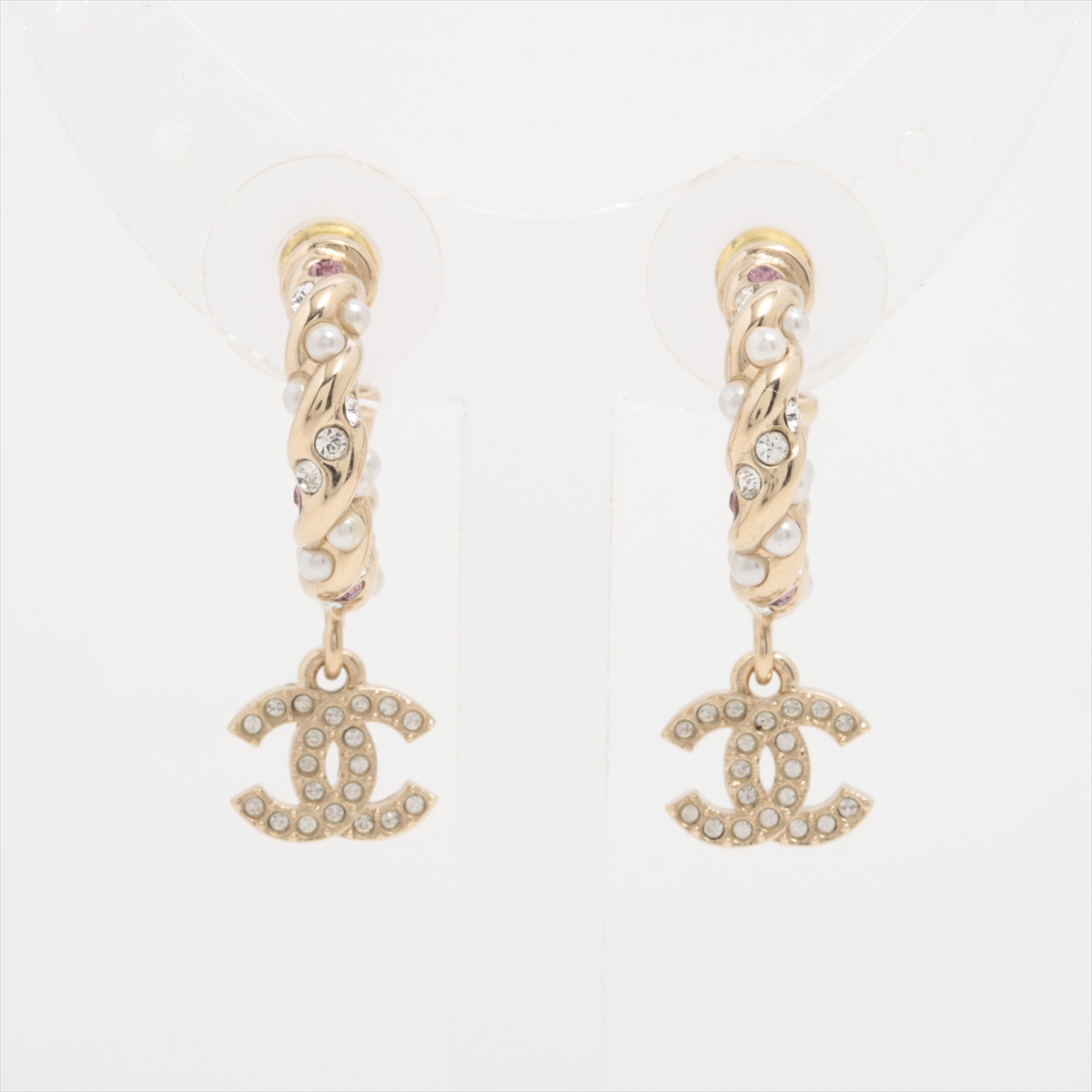 ココマーク A23B ピアス(両耳用) GP×ラインストーン シャンパンゴールド ココマーク A23B ピアス(両耳用) GP×ラインストーン シャンパンゴールド