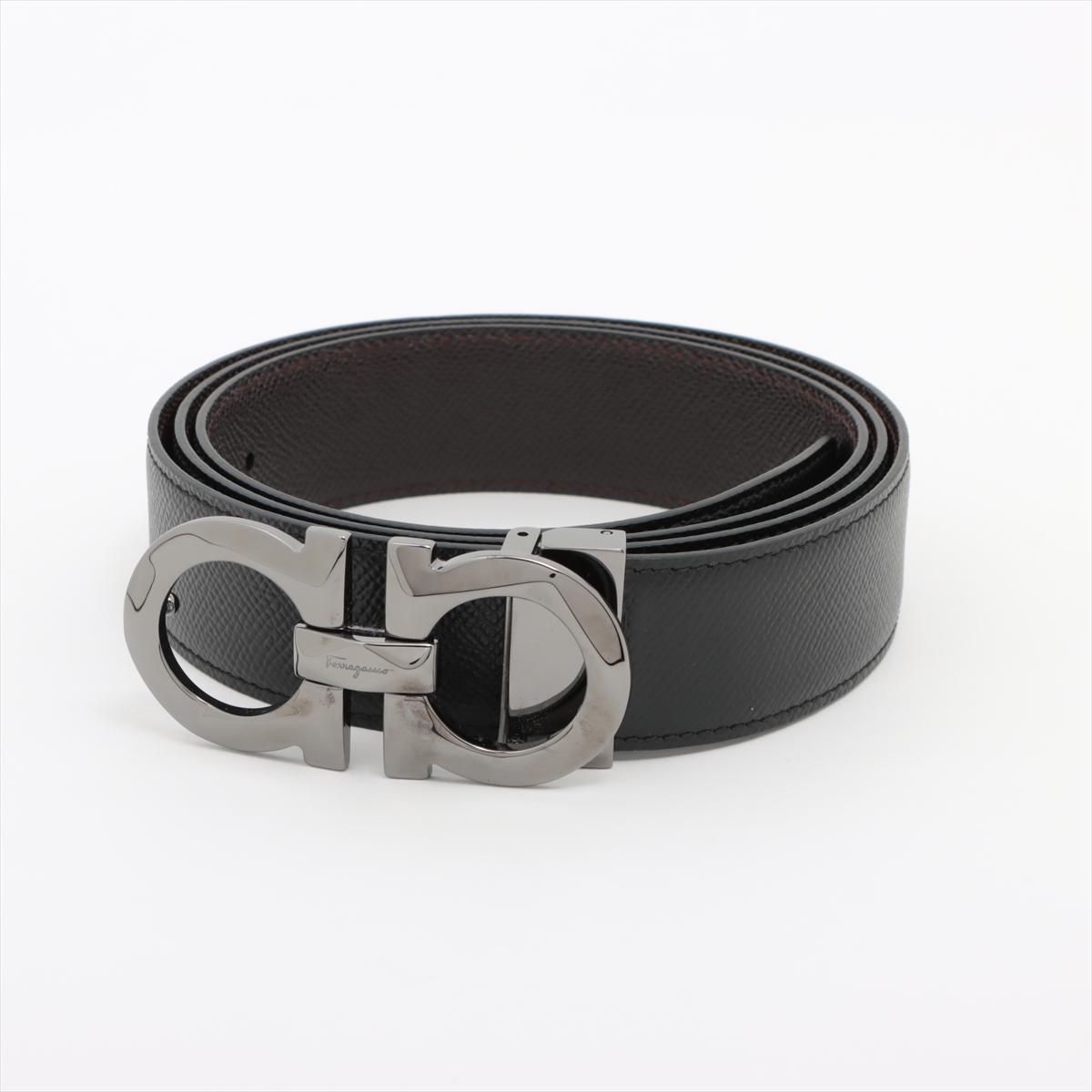 Ferragamo フェラガモ リバーシブルベルト レザー ブラック