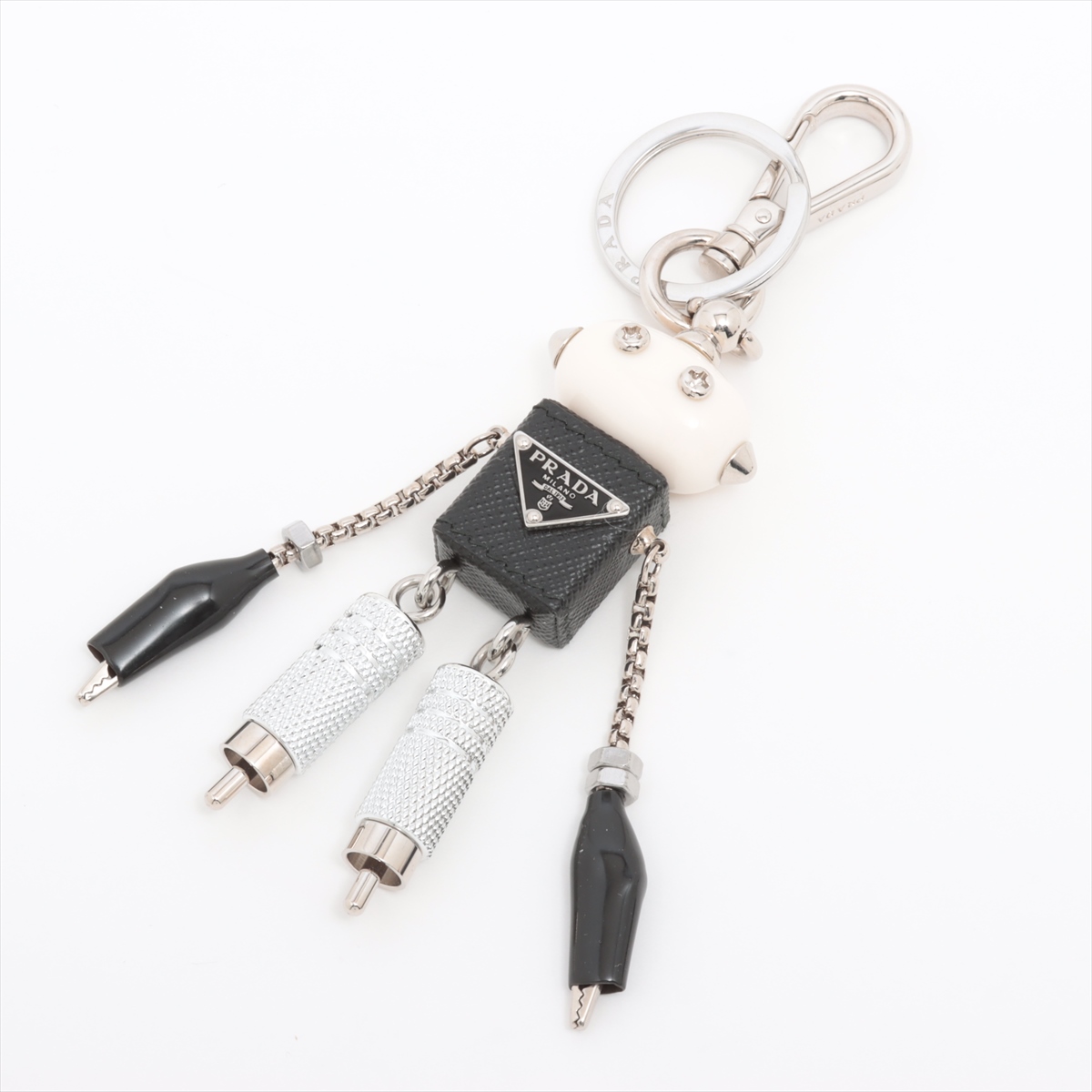 楽天市場】PRADA プラダ Saffiano Leather Robot Keychain Trick