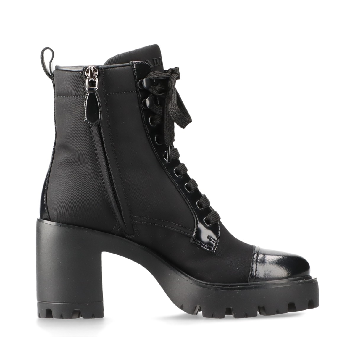 プラダ Re Nylon リ ナイロン ナイロン×レザー ショートブーツ