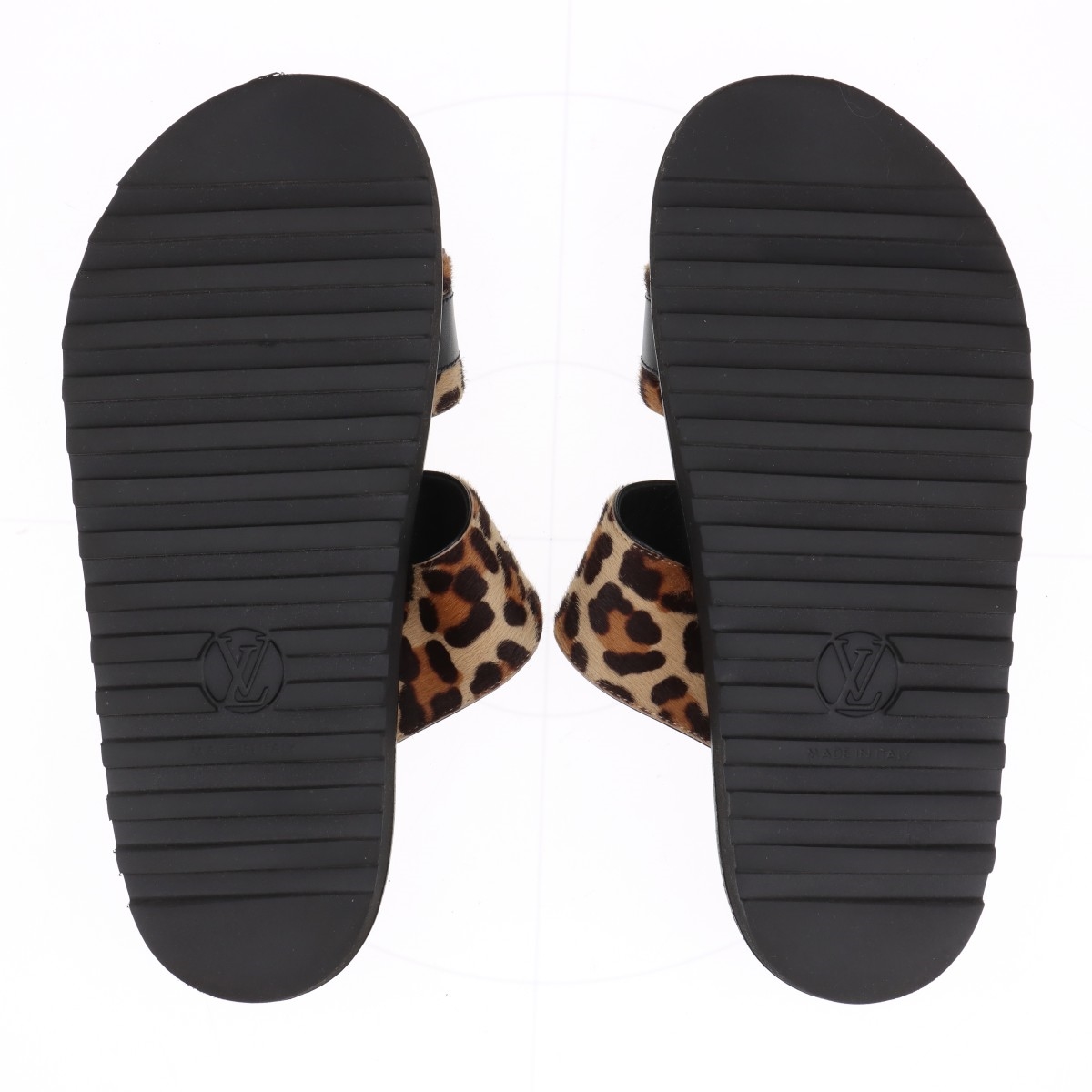 ヴィトン パセオライン 21年 レザー×ハラコ サンダル 36 レディース  