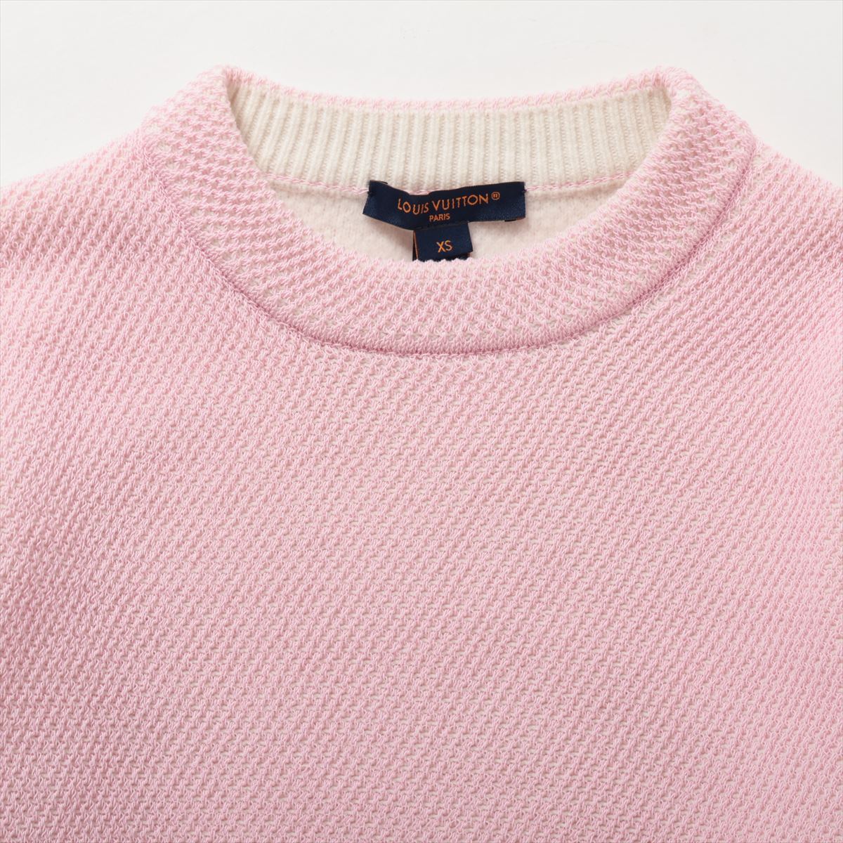 ★LOUIS VUITTONピンクニットワンピース Sサイズ ヴィトン 24SS コットン×ウール ニット XS レディース ピンク