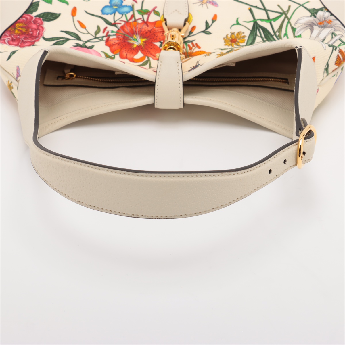 グッチ GGフローラ ニュージャッキー キャンバス×レザー ショルダー  