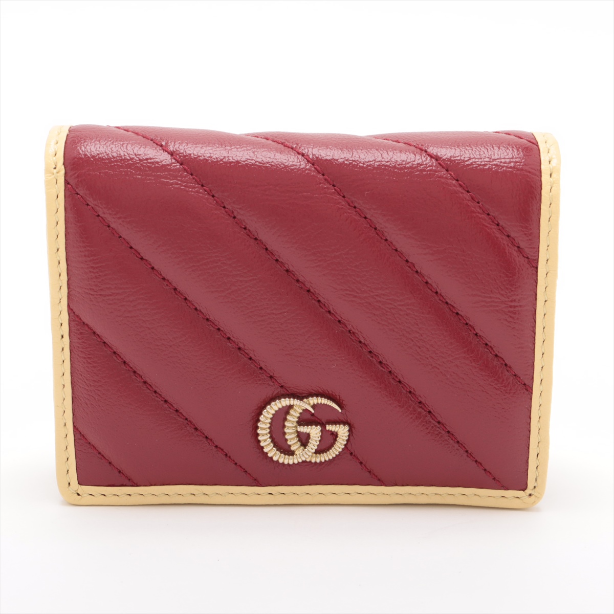 グッチ GGマーモント 573811 レザー コンパクトウォレット イエロー  