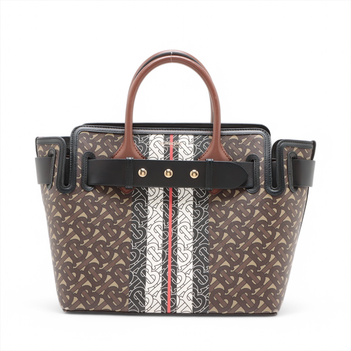 BURBERRY TBモノグラムストライプトートバッグ BURBERRY バーバリー TBモノグラム トートバッグ PVC レディース