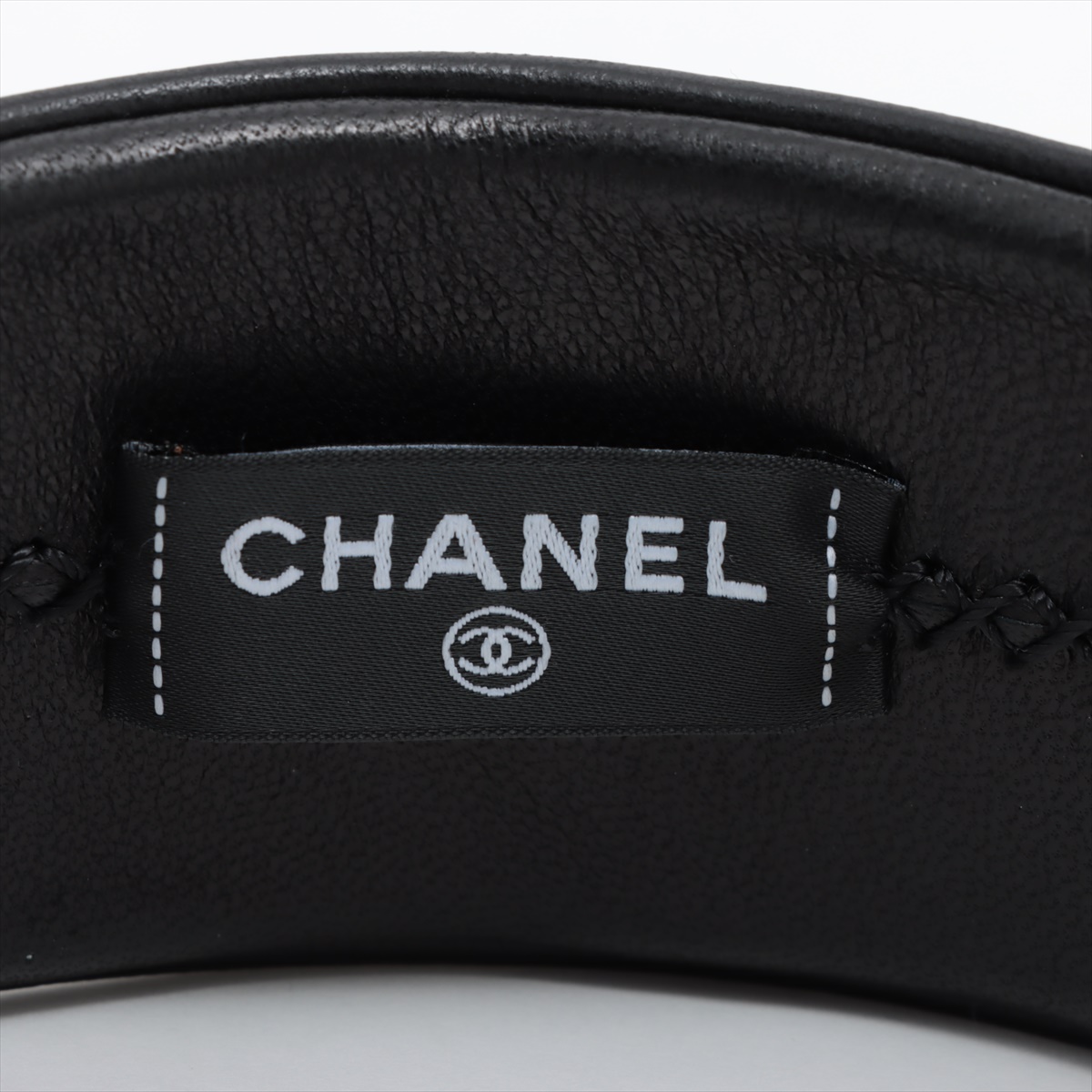 CHANEL シャネル　ラムレザーカチューシャ CHANEL シャネル ヘアアクセサリー カチューシャ ココマーク