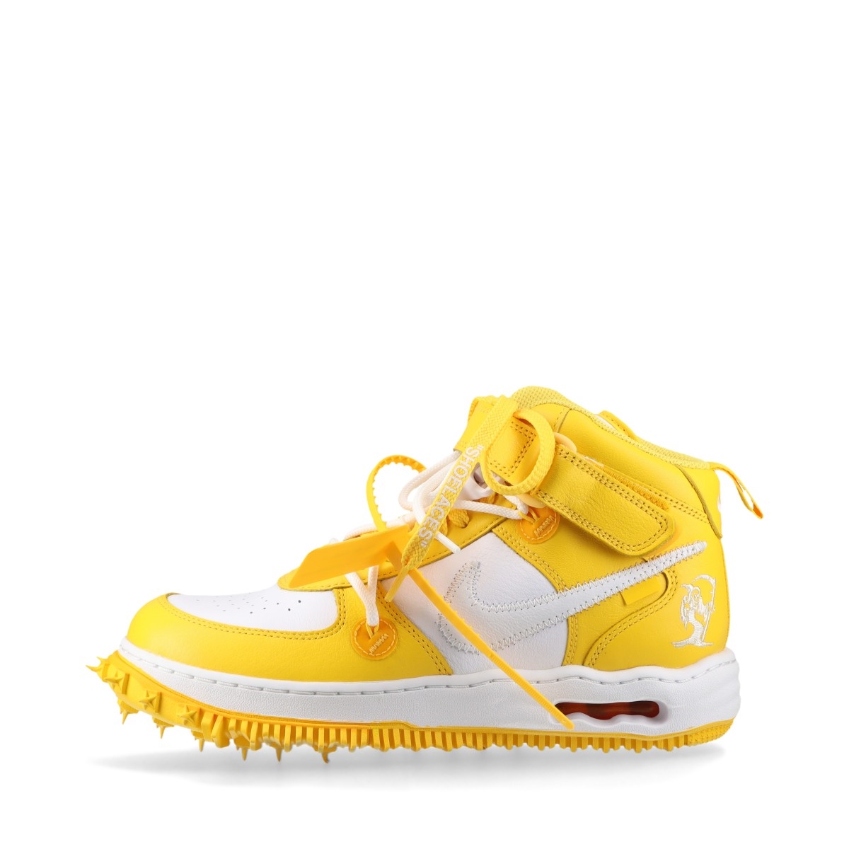 ナイキ×オフホワイト AIR FORCE 1 MID SP レザー ハイカットスニーカー 